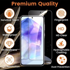 4PCS Screen Protector & Camera Lens Protector for Samsung Galaxy A55 5G 9H Hardn