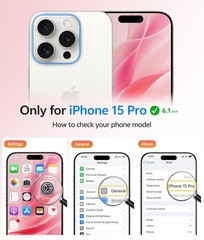 Light Pink iPhone 15 Pro Case: Military Grade Shockproof, Translucent Matte Desi