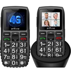 Artfone C1+ 4G Black Large Button Senior Cell Phone – SOS, Unlocked, 1800mAh…