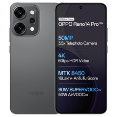 OPPO Reno14Pro 5G 12GB RAM 512GB STORAGE-NFC-MTK Dimensity 8450 Processor-GREY