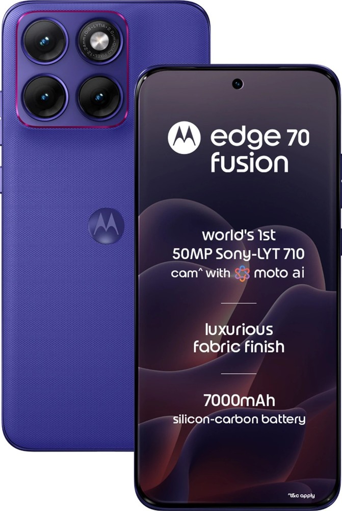 MOTOROLA Edge 70 Fusion (ORIENT BLUE, 8+256GB) Snapdragon® 7s Gen 4 SmartPhone.