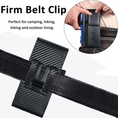 1. For Samsung Galaxy Z Fold 8 Ultra, Luxury Carbon Fiber Leather Holster Case