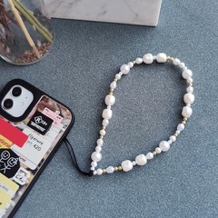 Beaded Phone Charm Y2K Kawaii Handmade Acrylic Lanyard Wrist Strap Keychain