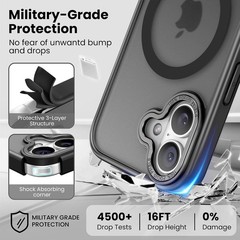 iPhone 17 Case 6.3&Prime; Shockproof Protective Phone Cover Compatible with Mag Safe