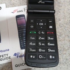 ANS F30 8GB (US Cellular) 4G Flip Phone Unlocked LTE/CDMA 8GB BLACK W BOX VNC