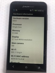 HTC One V Beats Audio Muve Music 512mb Single Core Phone MuveMusic Player