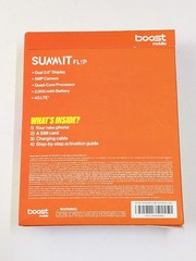 Boost Mobile Prepaid Summit Flip Phone, 8GB Black Sim-Included, New Sealed
