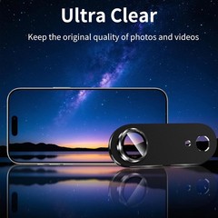 9H Tempered Glass Camera Lens Protector for iPhone Air, Black