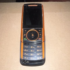 Samsung ECHO Slide Slider Cell Phone 256MB Storage Orange/Black