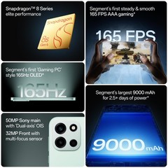 OnePlus Nord 6 8GB+256GB Pitch Black Snapdragon 8s Gen 4 Global Version Unlocked