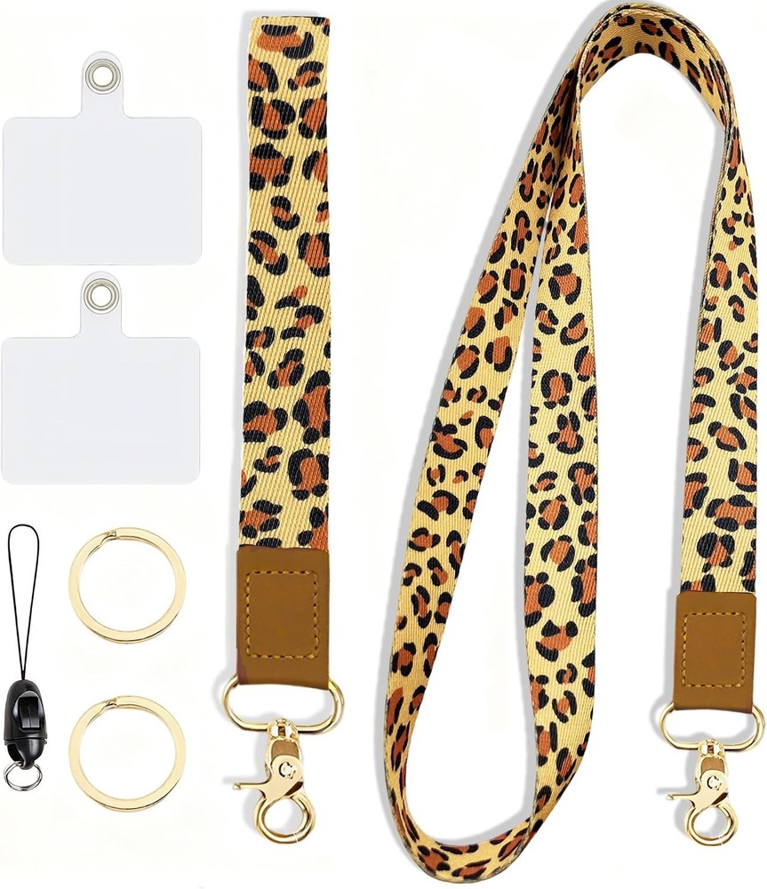 Phone Lanyard Wrist Strap, Cell Phone Lanyards for Neck, Unisex Scrunchie Lanyar