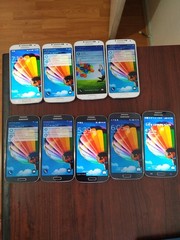 Lot of 9 Samsung Galaxy S4 16GB SCH-I545 (6pc )and SGH-M919 (2pc )and SPH-L720T