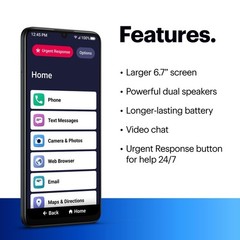 Lively Jitterbug Smart4 Smartphone for Seniors – Cell Phone for Seniors – Not…