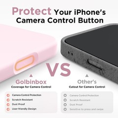 Chalk Pink Silicone Shockproof Phone Cover Case for iPhone 17 Pro Max, Magnetic