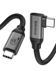 20Gbps USB C Data Cable Right Angle, Short 1.6FT 90 Degree USB C 3.2 Gen 2×2