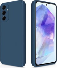 Silicone Case Compatible with Samsung Galaxy A55 5G, Shockproof Cover, Blue