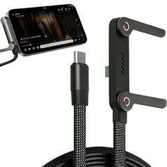 240W Fast Charging USB C to USB C Cable 5FT, Flat Right Angle Cord, Black