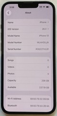 TESTED USED GSM UNLOCKED MIDNIGHT iPhone 13, 256GB A2482 MLAH3LL/A, 100% BATTERY
