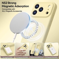 Designed for iPhone 17 Pro Case, Premium Silicone Shockproof Protective Phone Ca