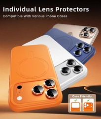 2-Pack Anti-Reflection Camera Lens Protector for iPhone 17/16/15 Pro Max