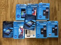 Lot of 9 AT&T Prepaid Phones Moto G LG Phoenix4 Smart Flip etc 16GB locked