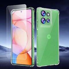 Motorola Moto G Power 2026, Moto G Power 2025 Tempered Glass TPU Case (Clear)