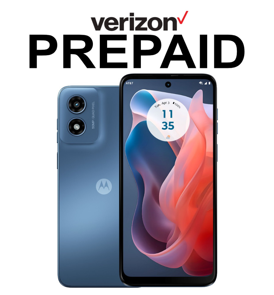 Motorola Moto G Play 2024 64GB Blue PREPAID Verizon Locked Excellent