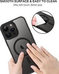 Magnetic for iPhone 13 Pro Max Case, Translucent Matte Frosted Anti-Fingerprint