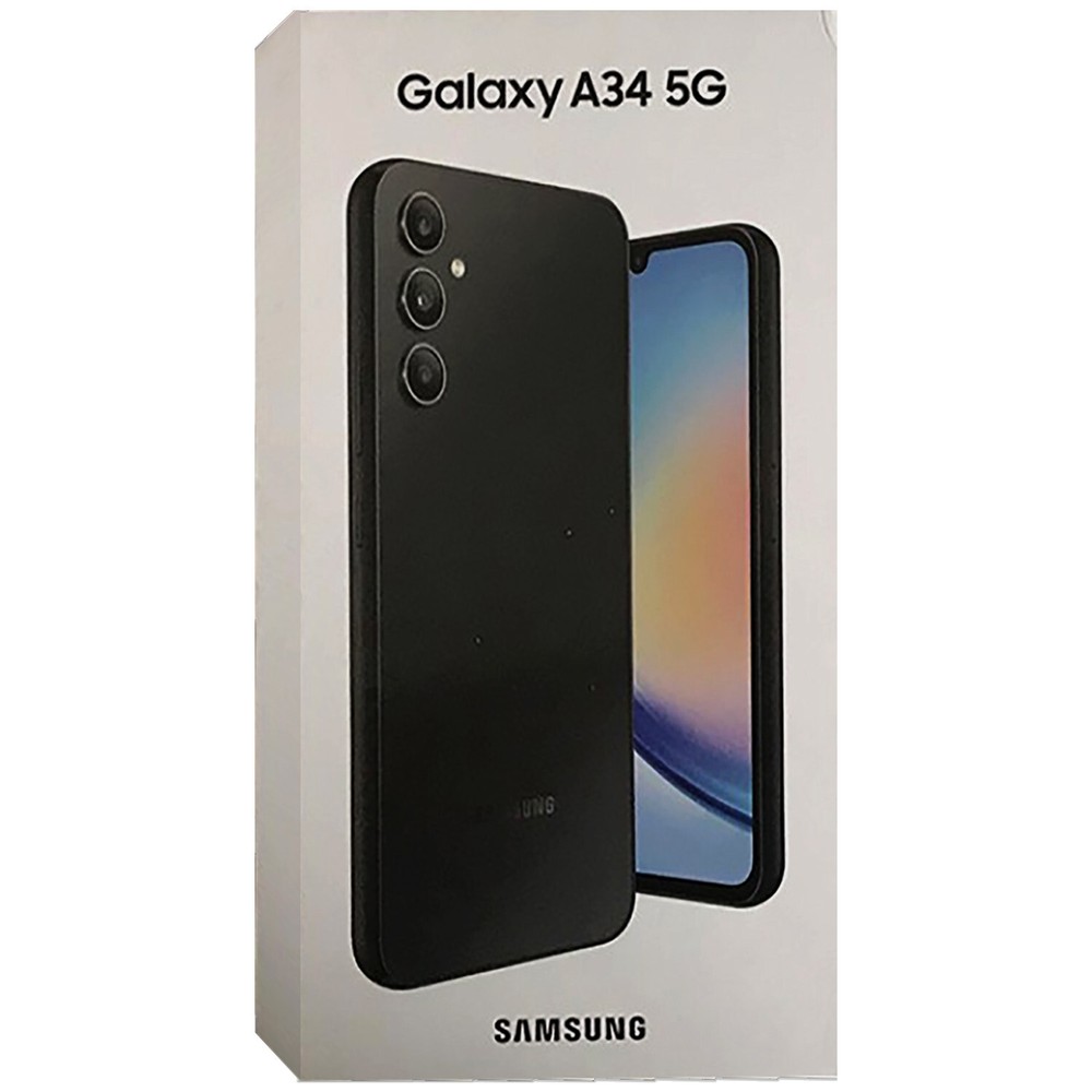 Samsung Galaxy A34 5G Awesome Graphite 128GB + 6GB Dual-Sim Unlocked GSM NEW