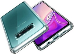 For Samsung Galaxy S10+ Plus Case Clear 9H Tempered Glass Back Shockproof Cover
