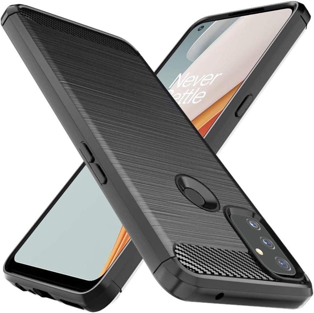Oneplus Nord N100 Case Shock-Absorption Flexible TPU Rubber Protective Cover Bla