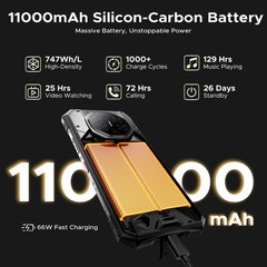 DOOGEE S300Pro 5G Robust Smartphone 48GB+512GB Android 16 11000mAh 66W WiFi6 NFC