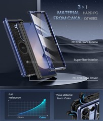 For Samsung Galaxy Z Fold 6 Case w/ Dual Layer PC & TPU Heavy Duty Rugged Cover