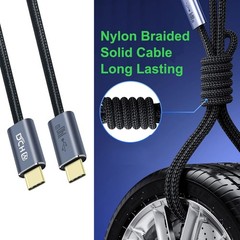 28V 5A USB C to USB C Cable Type C Fast Charging PD 3.1 140W 5ft Nylon Braided