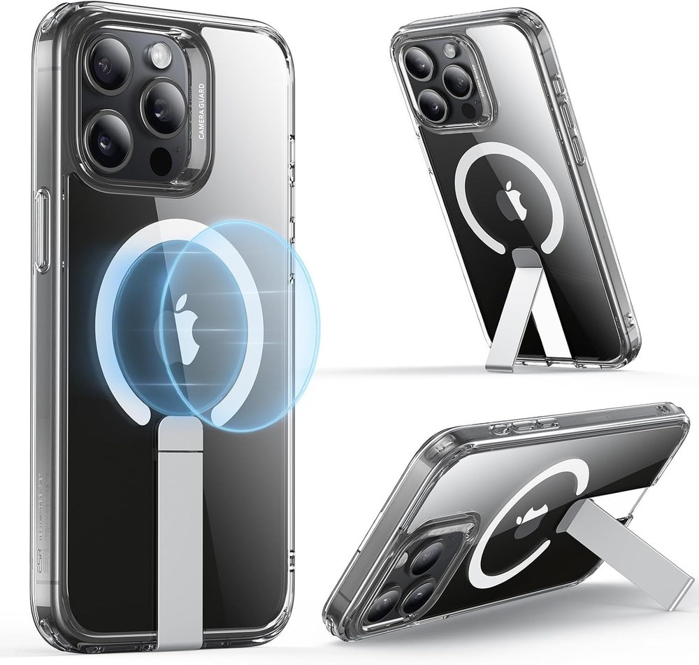 iPhone 16 Pro Max Case with Kickstand, Magnetic, Fully Adjustable Flickstand, Cl
