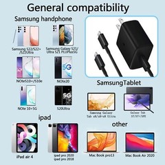 45W Wall Adapter Fast Power Phone Charging Cord For Samsung Galaxy S22 S23 S24+A