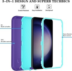 Heavy Duty Shockproof Phone Case for Samsung Galaxy S23 FE with HD Screen Protec