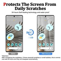 3+3 Pack for Google Pixel 7 Pro Screen Protector & Camera Lens Protector, Anti-S