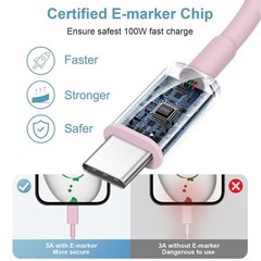 USB to USB C Cable for iPhone 17 16 15, 5FT Type C Charger Fast Charging Cable