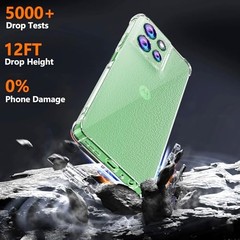 Motorola Moto G Power 2026, Moto G Power 2025 Tempered Glass TPU Case (Clear)