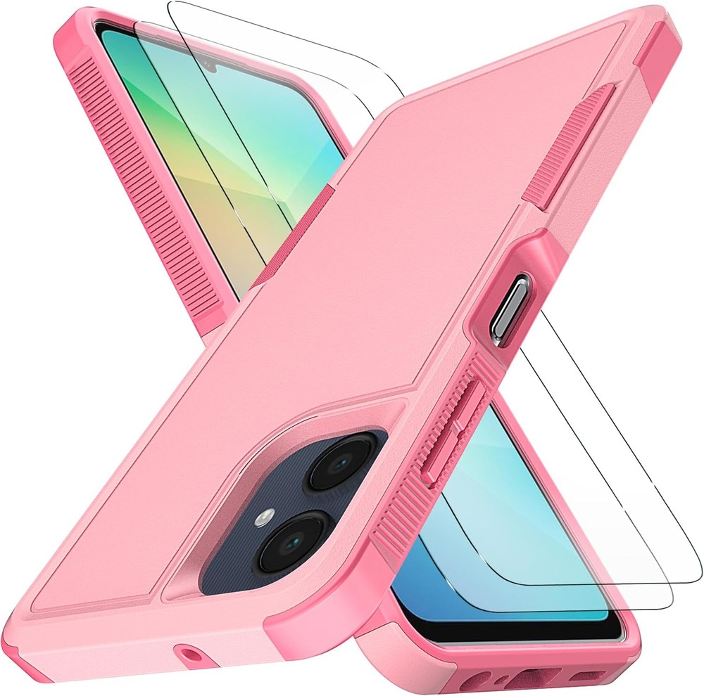 Heavy Duty Full-Body Shockproof Case for Samsung Galaxy A06 6.7&Prime; – Pink