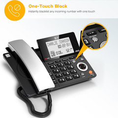 CL84218 DECT 6.0 Corded/Cordless Phone System with Smart Call Blocker, Answering