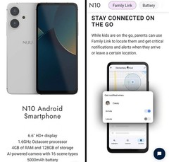 NEW NUU N10 128GB 4GB RAM Unlocked Android Smartphone White Factory Sealed