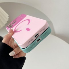 Crystal Camera Lens Protection Candy Color Magnetic Case for iPhone 17 Pro Max