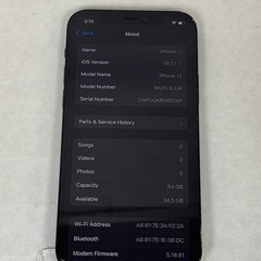 Broken Unlocked Apple iPhone 12 64GB 18.1.1 MGFL3LL/A Damaged