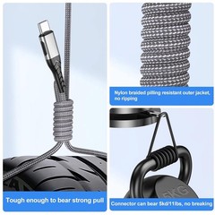 10ft USB Type C Cables – Quick Charge for Android Devices – 2-Pack