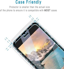 2PCS Tempered Glass Screen Protector for iPhone SE 2020 4.7 Inch Case Friendly