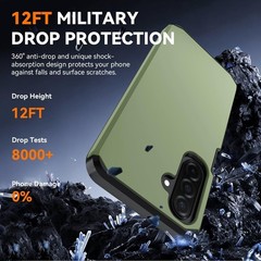 Shockproof Silicone Armor Case for Samsung Galaxy A17 5G w/ HD Screen Protector