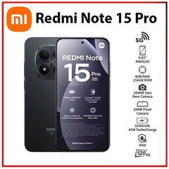 Xiaomi Redmi Note 15 Pro 8GB+256GB BLACK Dual SIM Unlocked Android Cell Phone