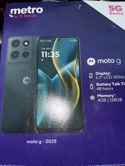 Motorola Moto G 2025 5G 50MP Camera 128GB 4GB Black Metro by T-Mobile 6.7&Prime; Bar